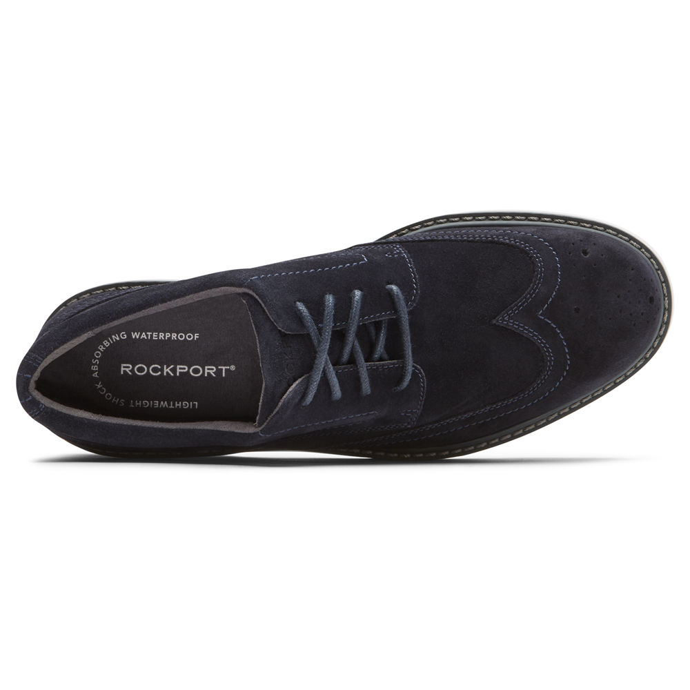 Rockport Joggesko Herre Marineblå - Charlee Waterproof Wingtip - DNXI25163